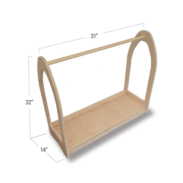 Natural Wooden Montessori Clothing Rack