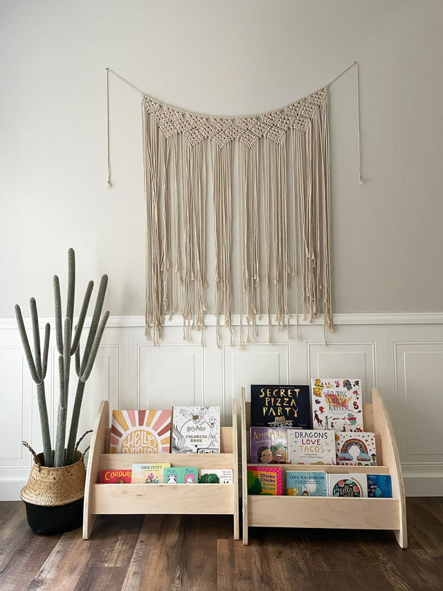 Natural Wooden Montessori Bookcase