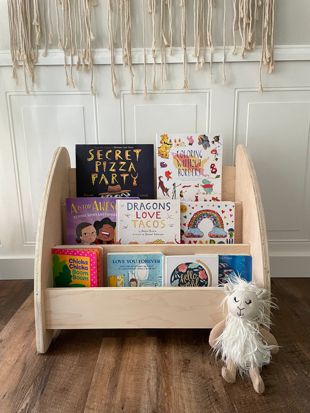 Natural Wooden Montessori Bookcase