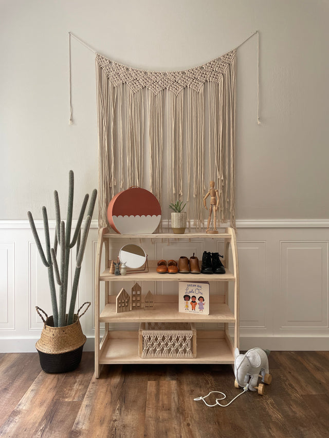 Natural Wooden Montessori Clothing Rack
